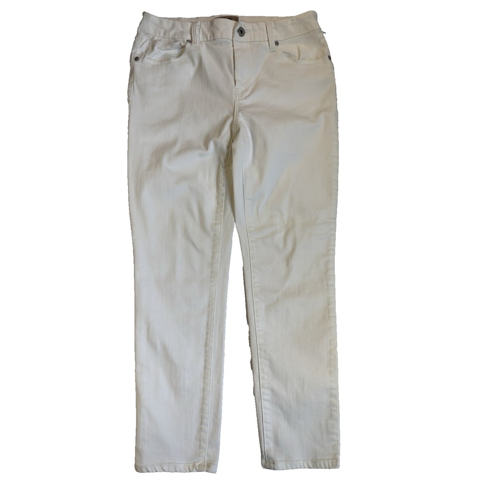 Chico's Women's 00 Classic Money White Ankle‎ Jeans Spring Neutral Coastal BOHO